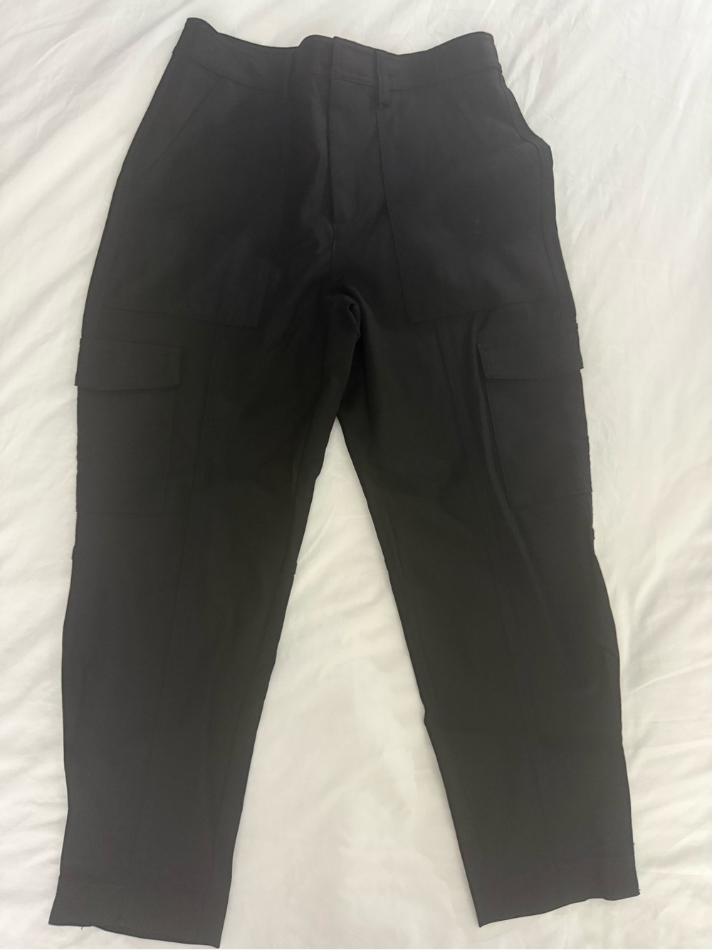 Banana Republic Black Cargo Trousers with Flap Pockets